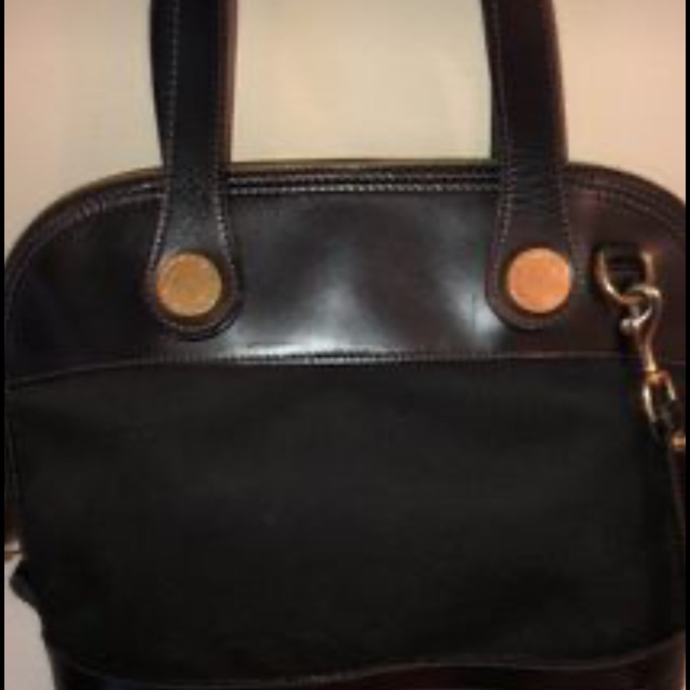 Vintage Dooney & Bourke Cabriolet Satchel Solid Black